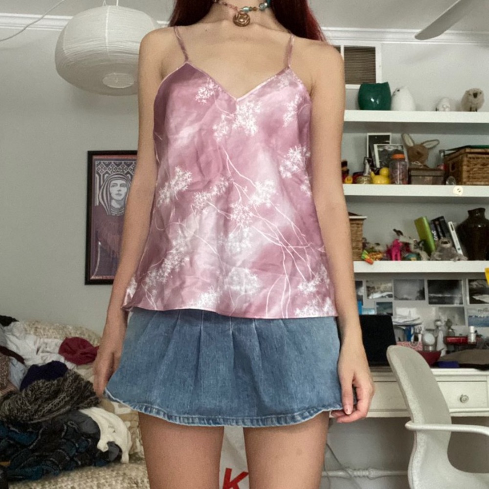 AVON intimates silk floral camisole sz S